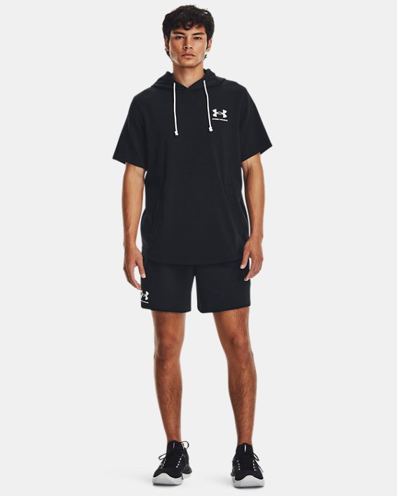 Men's UA Rival Terry 6" Shorts in Black image number 2
